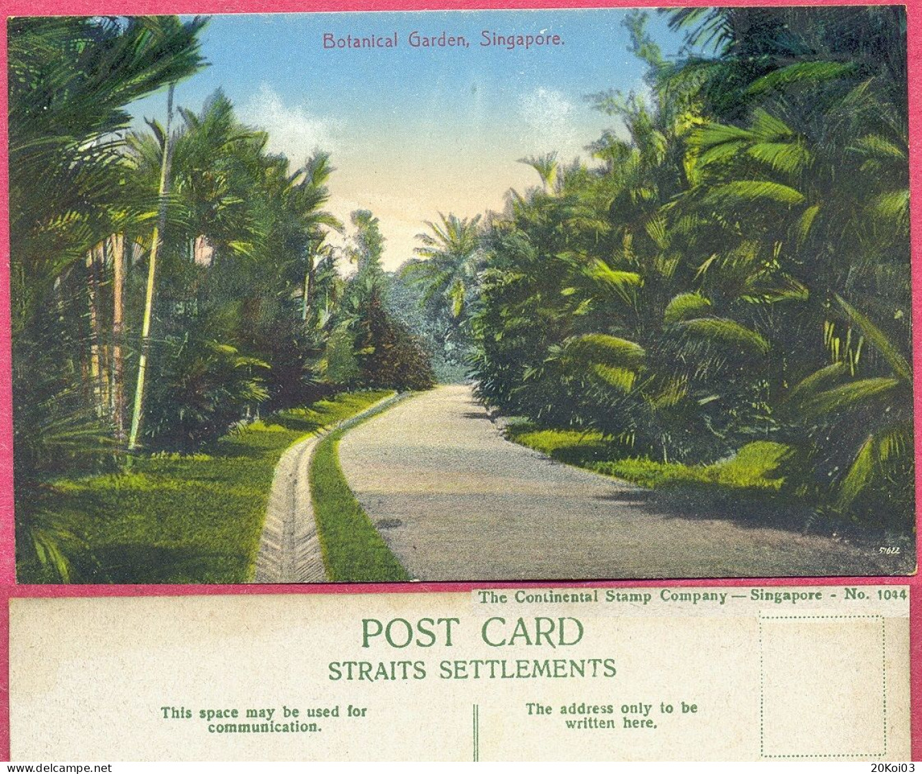 Botanical Garden Singapore No 1044 The Continental Stamp Company_image 51622_CPA Vintage_(n°PCard561)_cpc - Singapore