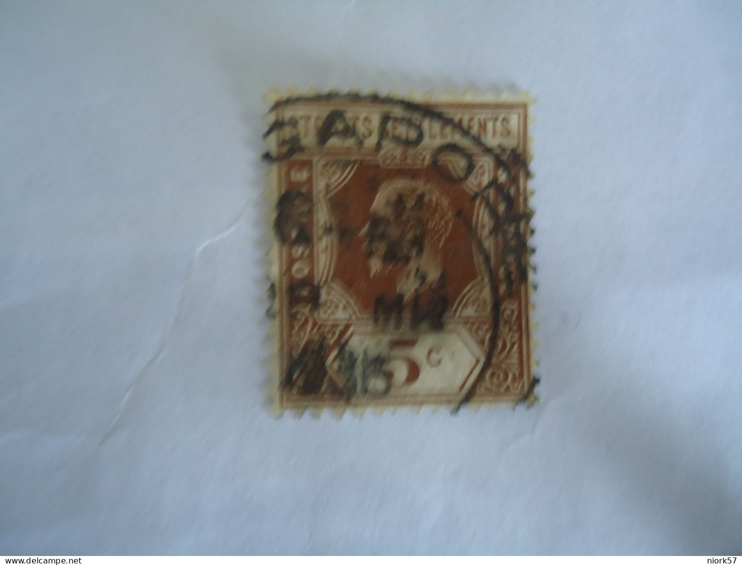 STRAITS SETTLEMENTS USED STAMPS   WITH POSTMARK GAPORA - Straits Settlements