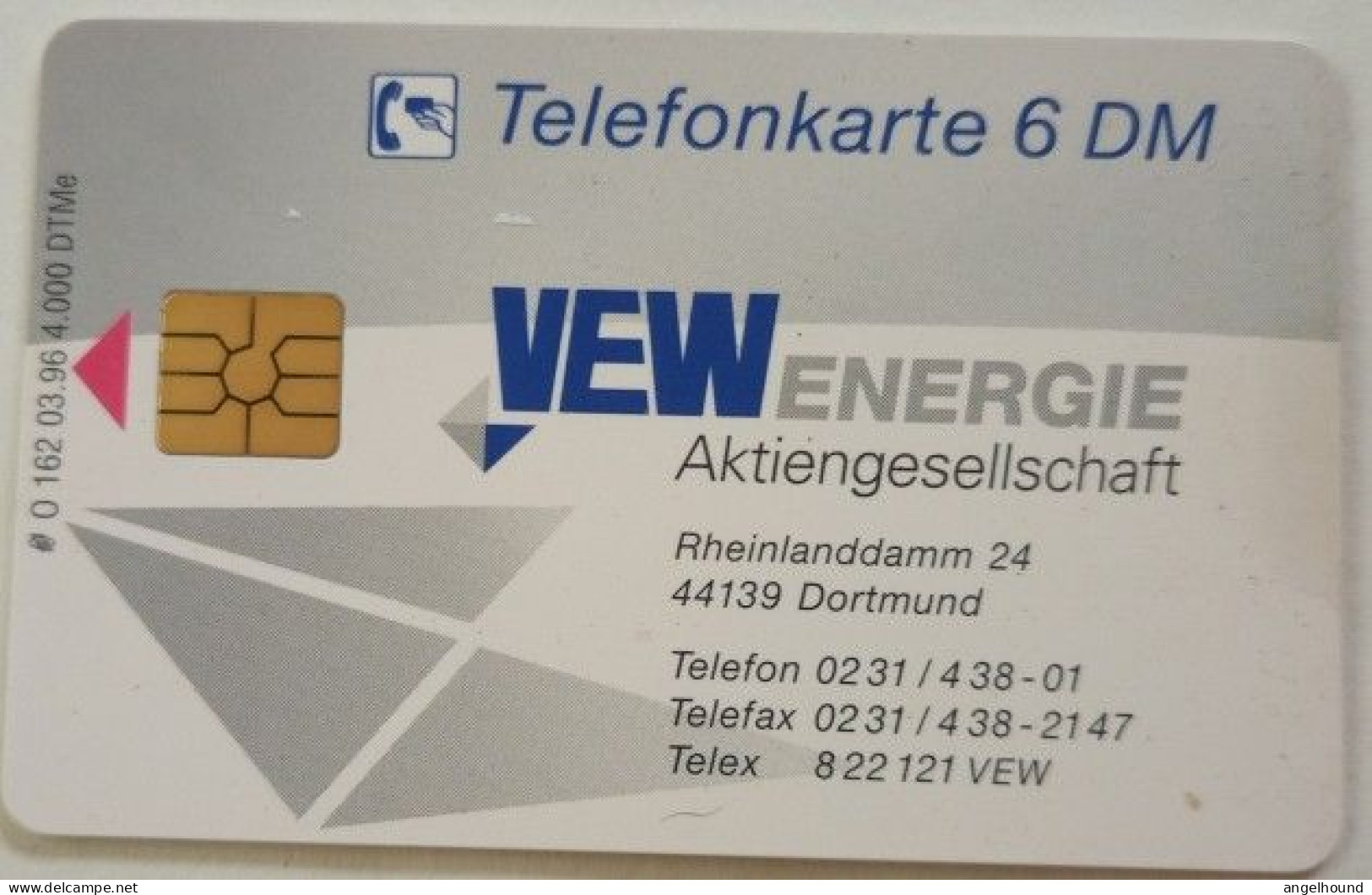 Germany  6DM  MINT O 162  VEW Energie  Dortmund    Only 4,000 Issued - O-Series: Kundenserie Vom Sammlerservice Ausgeschlossen