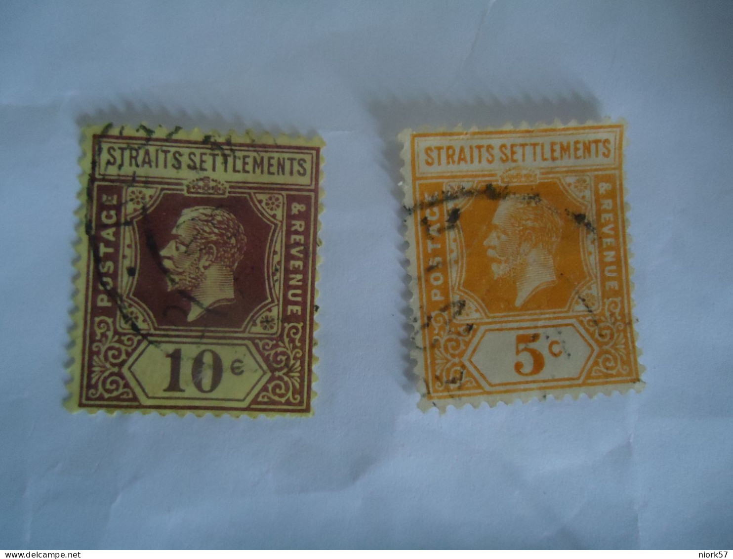 STRAITS SETTLEMENTS 2  USED STAMPS  KINGS - Straits Settlements