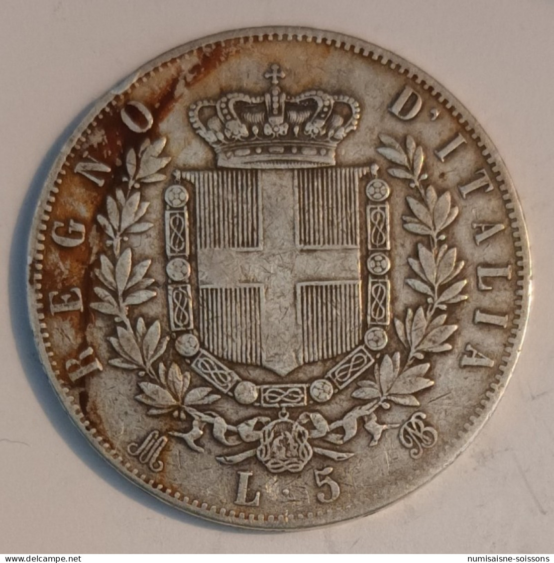 ITALIE - KM 8 - 5 LIRE 1874 M - VICTOR EMMANUEL II - 095821 - TB - 1861-1878 : Víctor Emmanuel II