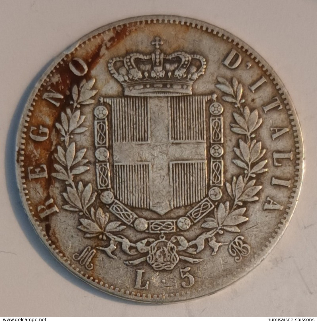 ITALIE - KM 8 - 5 LIRE 1874 M - VICTOR EMMANUEL II - 095821 - TB - 1861-1878 : Victor Emmanuel II.