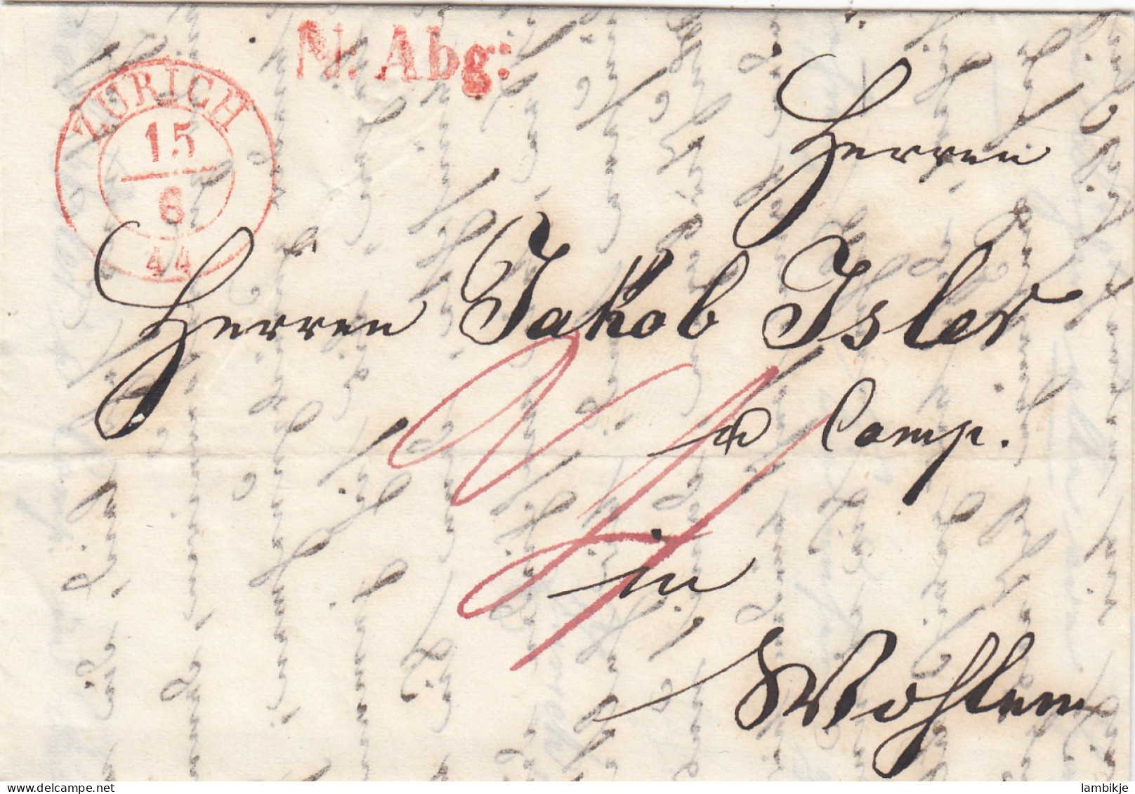 Schweiz Cover 1844 - ...-1845 Prephilately