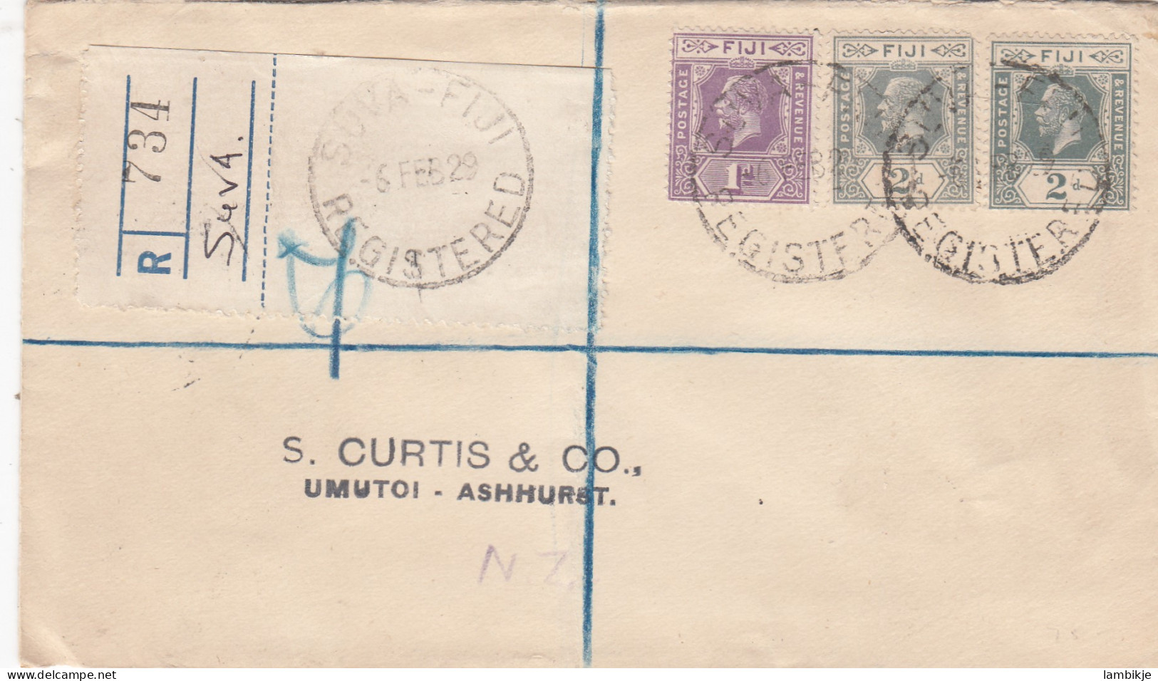 Fiji Islands R Cover 1929 - Fiji (1970-...)