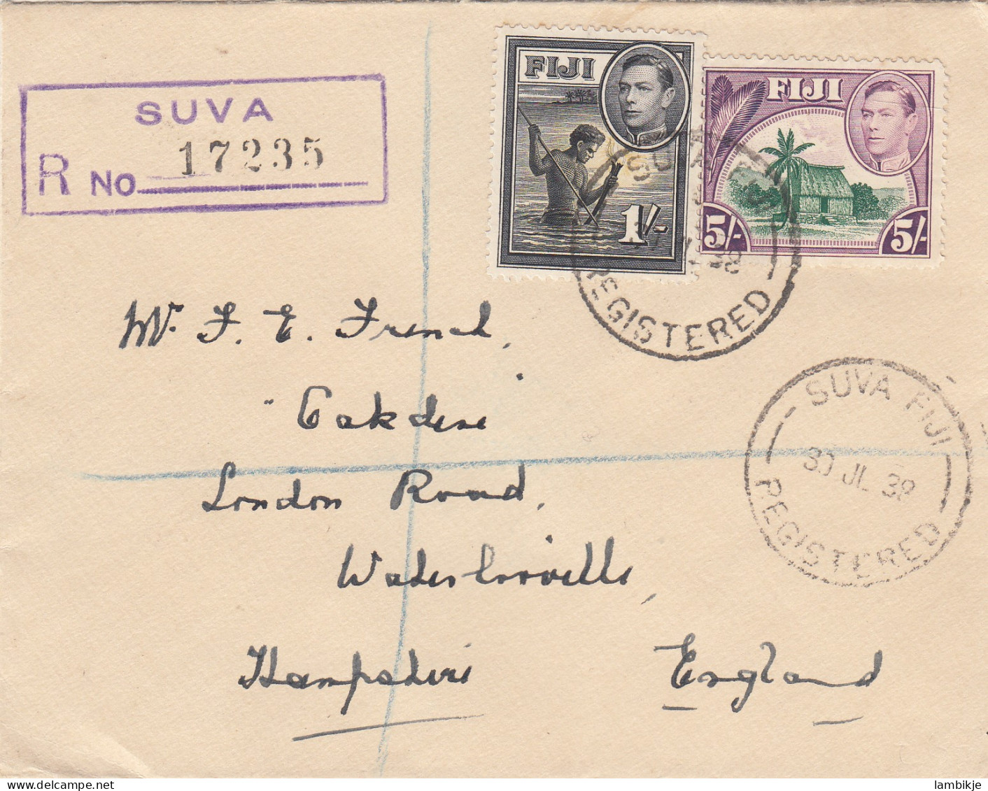 Fiji Islands R Cover 1939 - Fidji (1970-...)