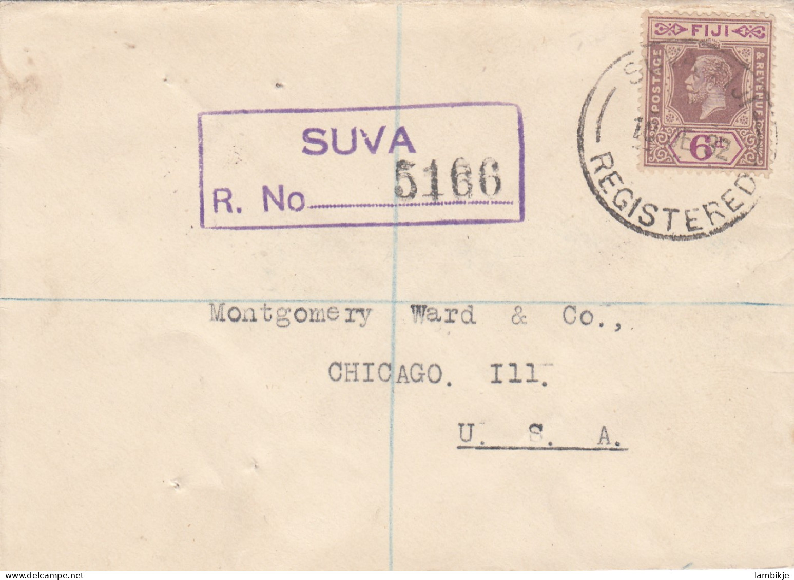 Fiji Islands R Cover 1932 - Fiji (1970-...)