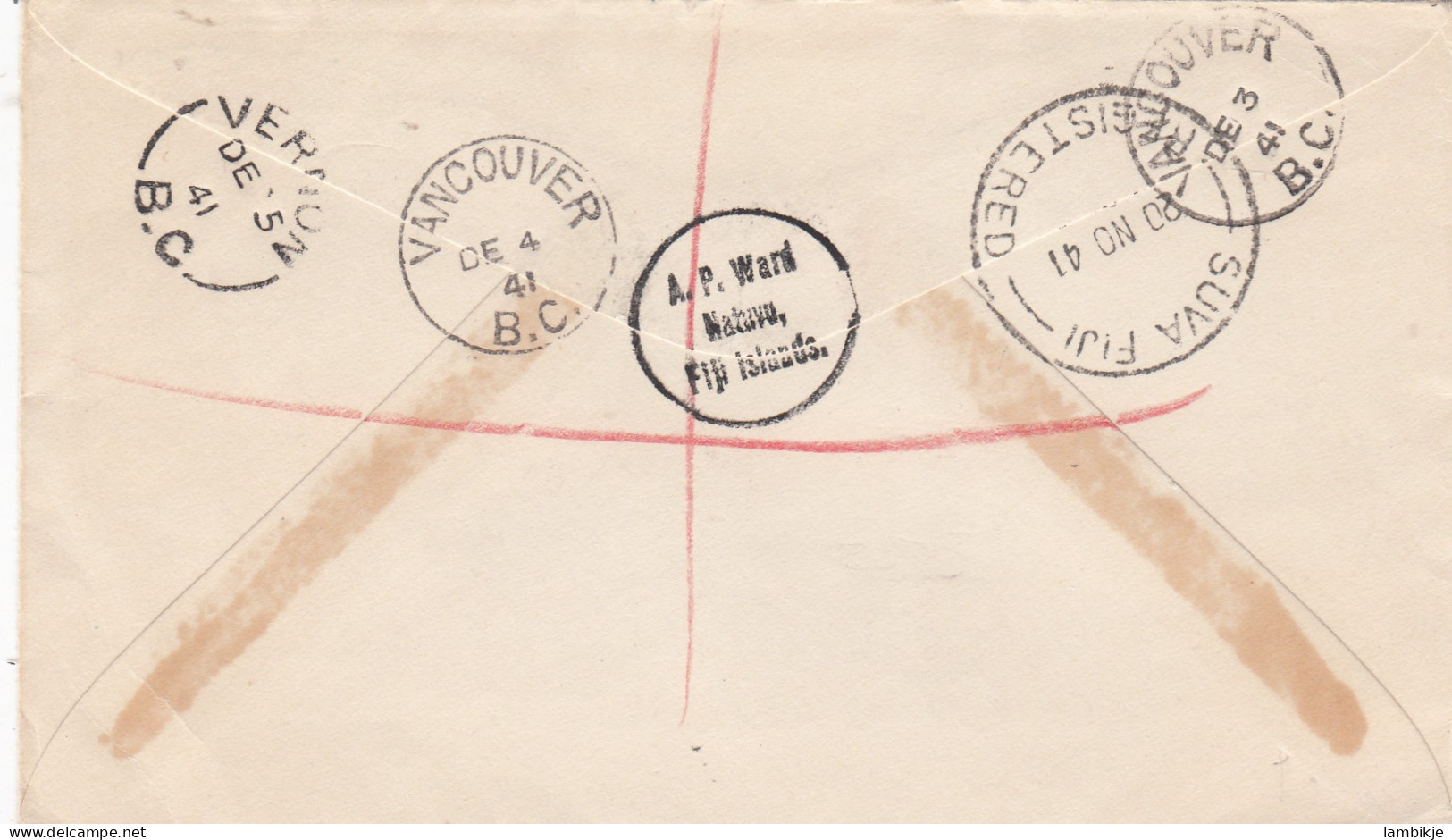 Fiji Islands R Cover 1941 - Fidji (1970-...)