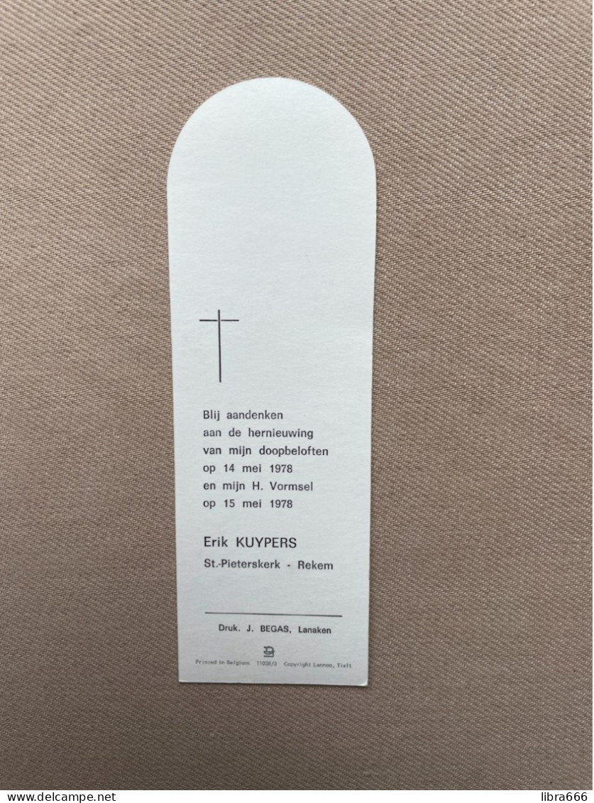 Communie - KUYPERS Erik - 1978 - St.-Pieterskerk - REKEM - Kommunion Und Konfirmazion