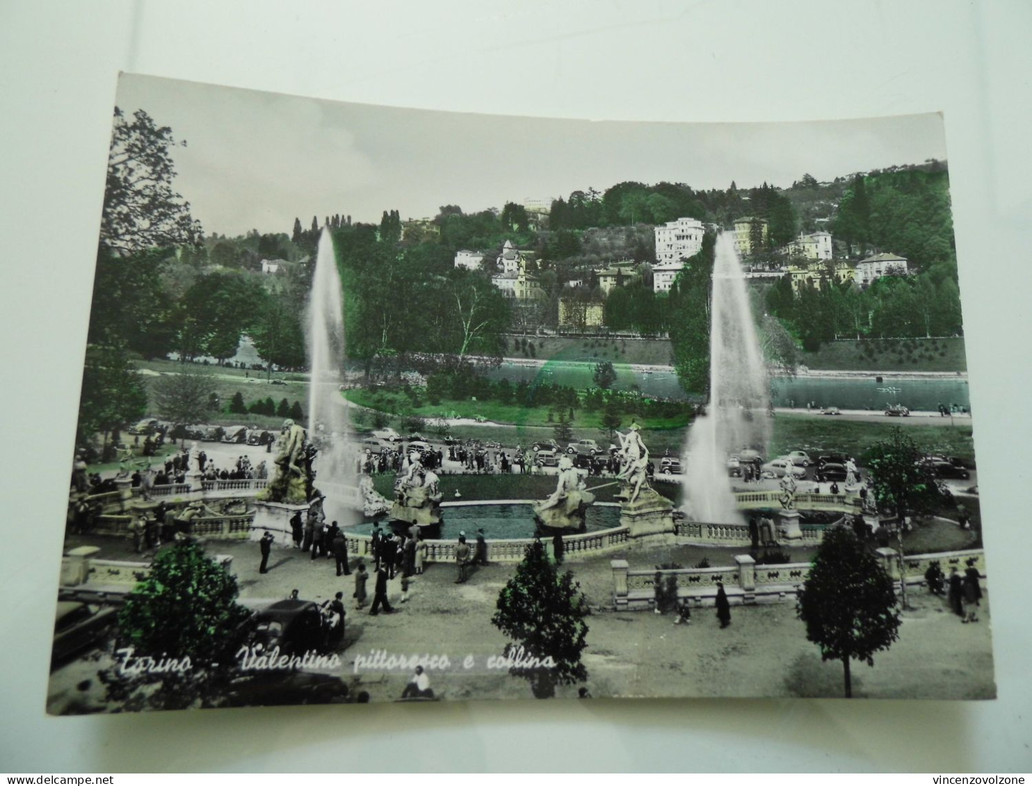 Cartolina Viaggiata "TORINO Valentino Pittoresco E Collina"  1955 - Parks & Gärten