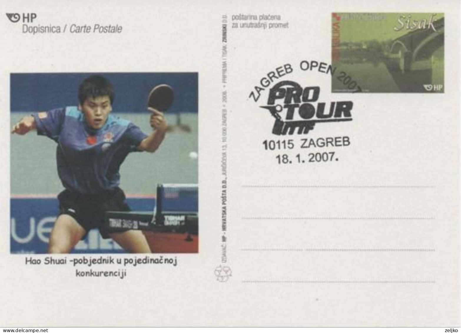 Croatia, Table Tennis, Pro Tour Zagreb Open 2007 - Tennis De Table