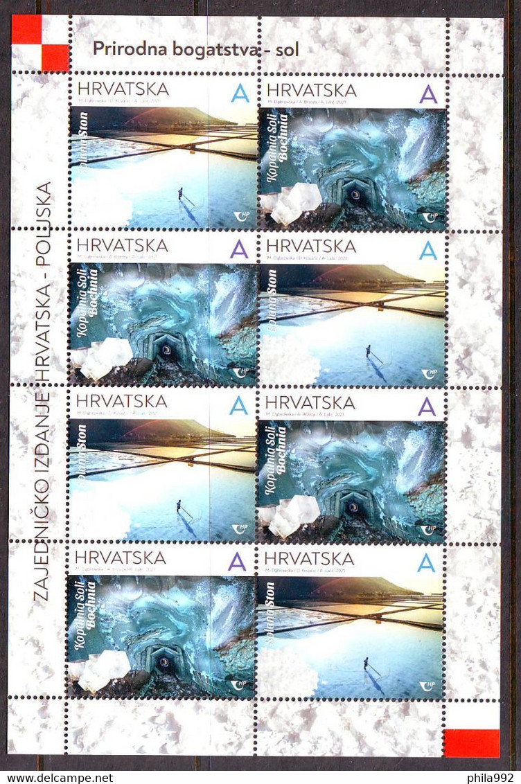 Croatia 2021 Joint Croatia-Poland Edition Natural Wealth - Salt  Mini Sheet MNH - Croatia