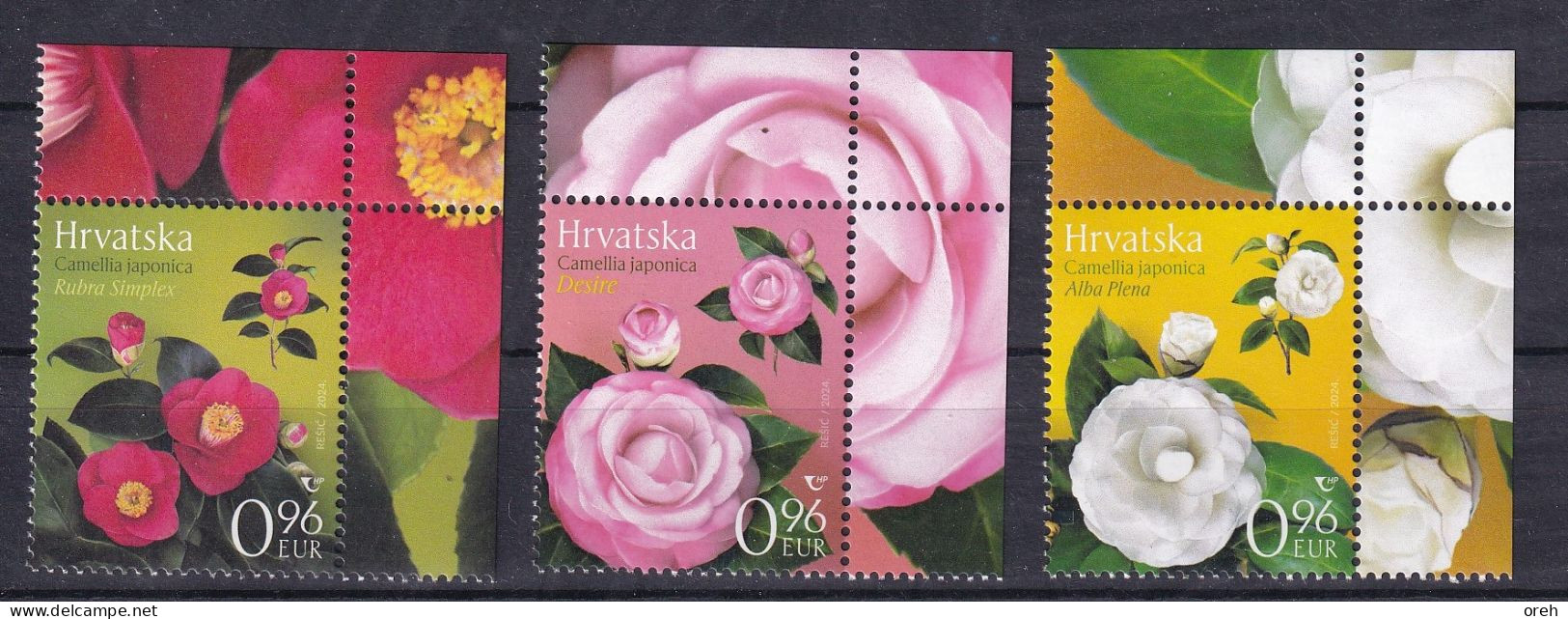 CROATIA 2024,FLORA,PLANTS,CAMELLIAS,MNH - Croatia