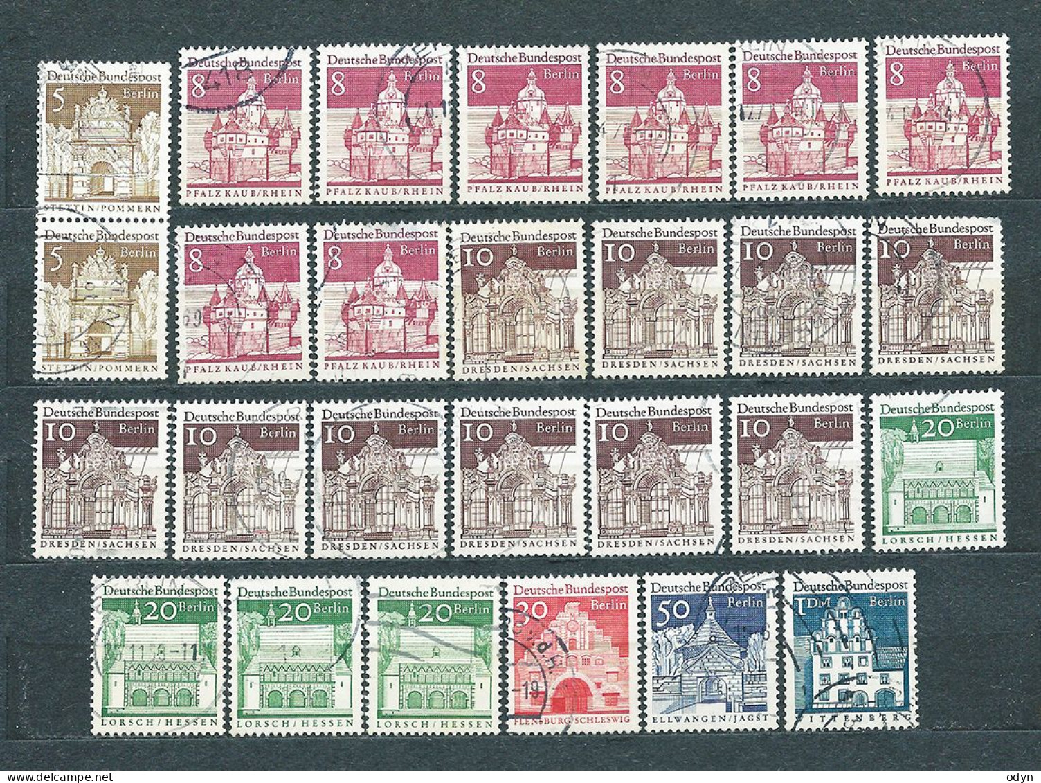 Berlin West, 1966, Lot Of 79 Stamps From Sets MiNr 270-285 + 286-290 (incl. 3 Complete Sets) - Used - Oblitérés