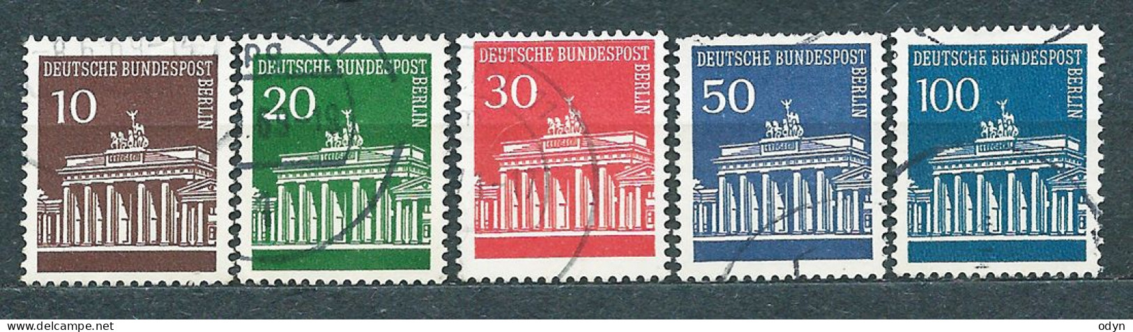 Berlin West, 1966, lot of 79 stamps from sets MiNr 270-285 + 286-290 (incl. 3 complete sets) - used