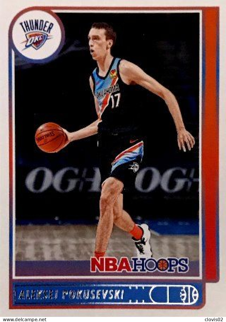 13 Aleksej Pokusevski - Oklahoma City Thunder - Carte Panini NBA Hoops Base Cards 2021-22 - Autres & Non Classés