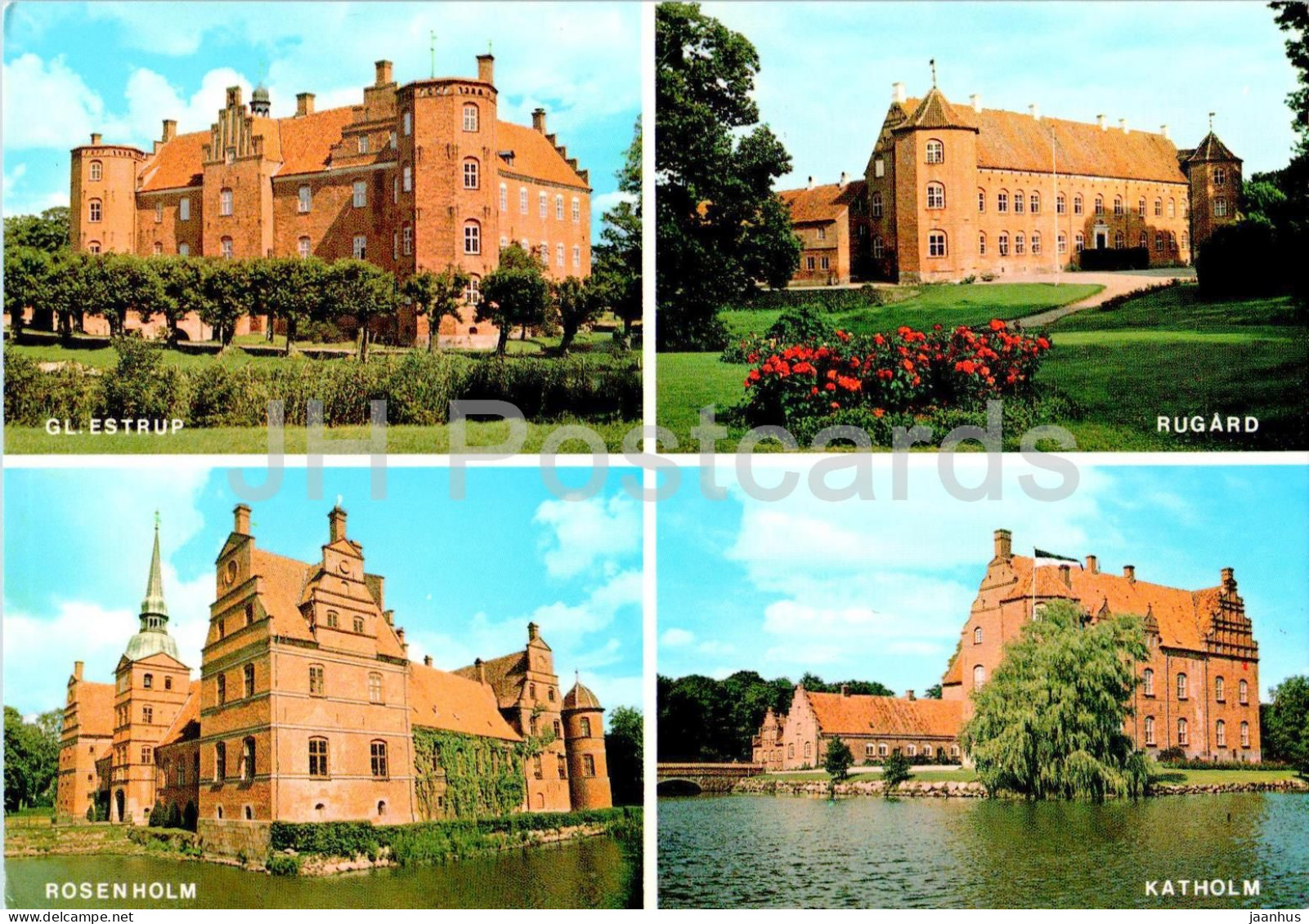 Djurslands Herregarde - Gl Estrup - Rugard - Rosenholm - Katholm - Castle - Multiview - 512 - Denmark - Unused - Dinamarca