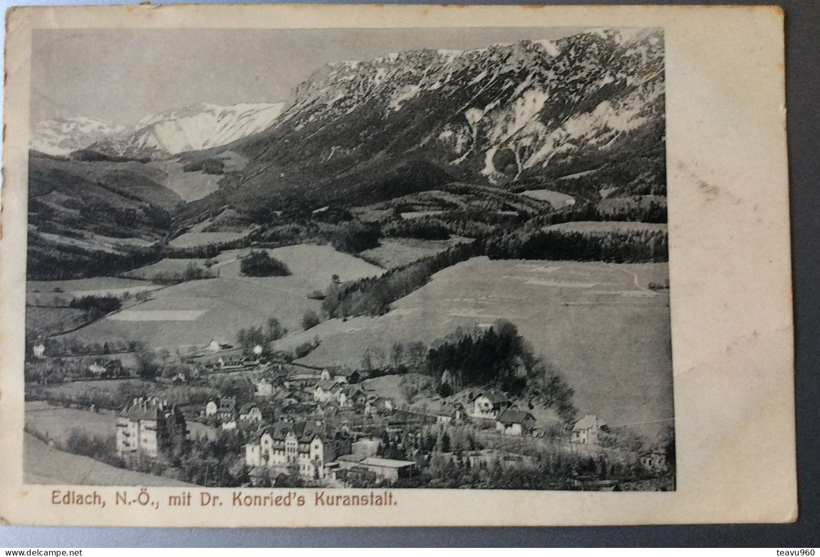 OLD POSTCARD AUSTRIA Österreich LOWER -AUSTRIA NIEDERÖSTERREICH EDLACH SEEHÖHE Dr.KONRIED'S .KURANSTALT AK 1917 - Gmünd