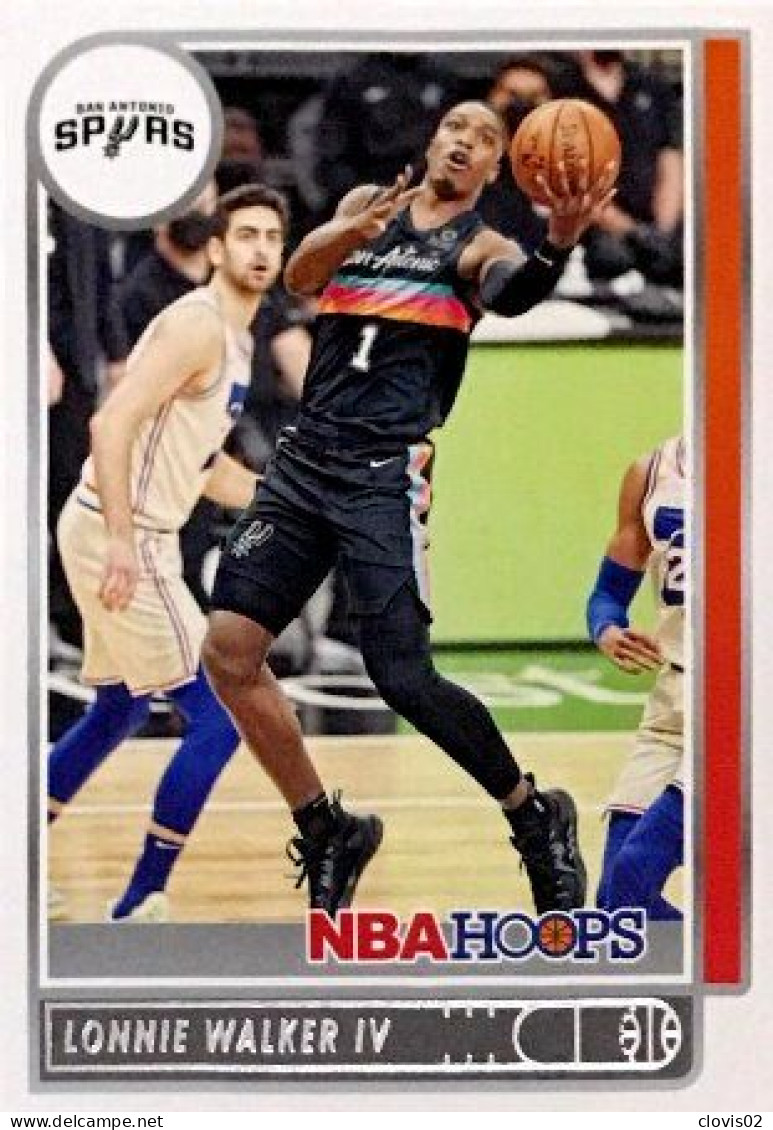 54 Lonnie Walker IV - San Antonio Spurs - Carte Panini NBA Hoops Base Cards 2021-22 - Autres & Non Classés