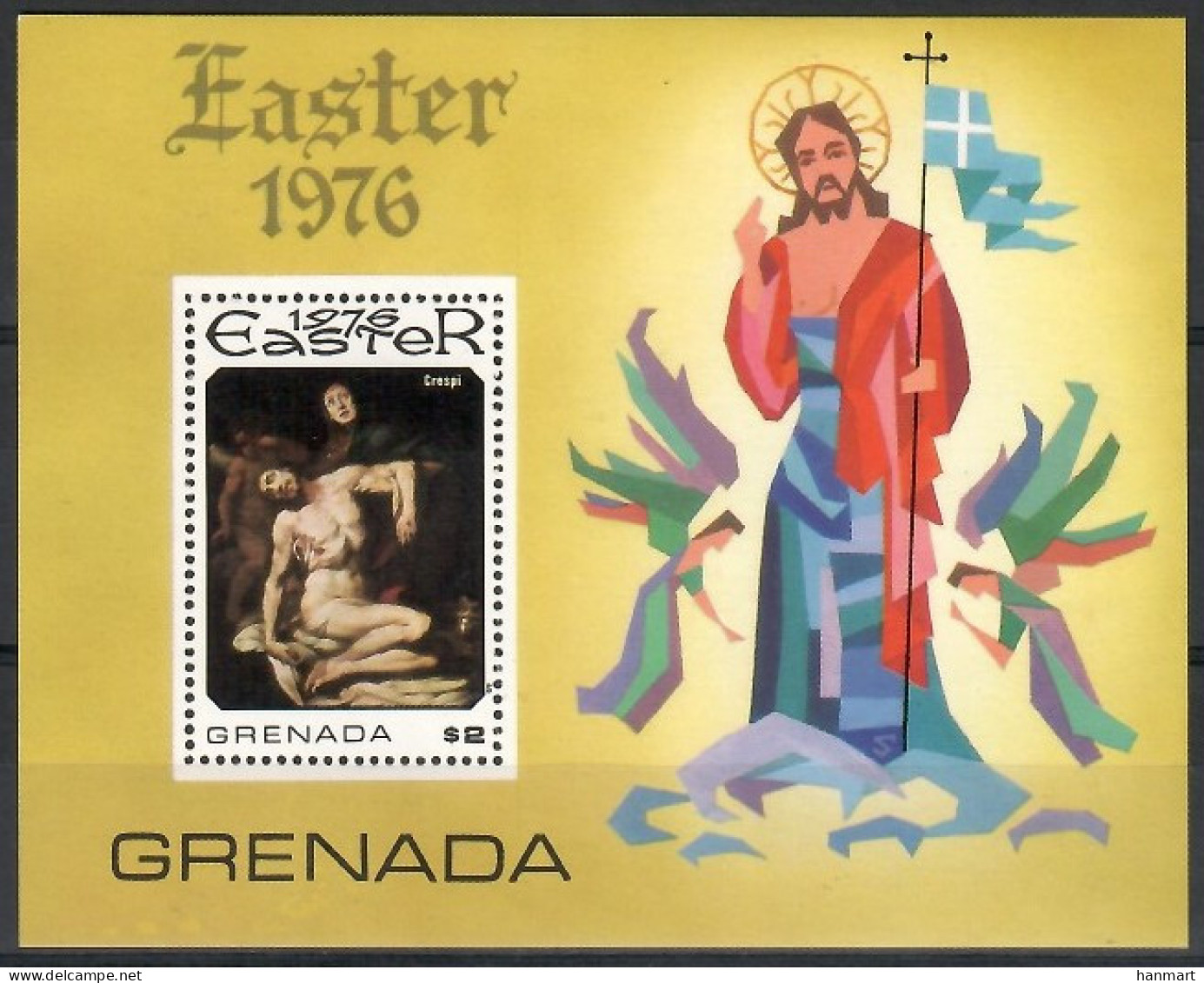 Grenada 1976 Mi Block 53 MNH  (ZS2 GRDbl53) - Easter