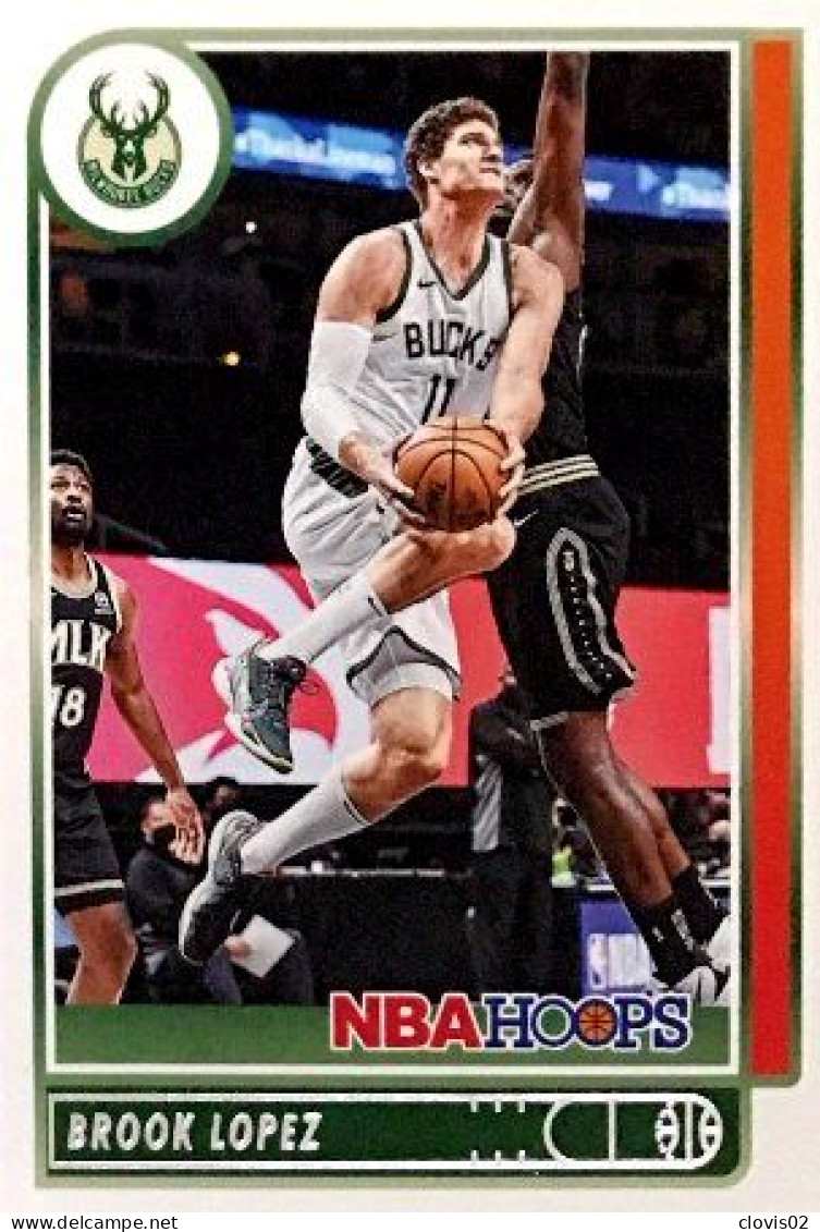 73 Brook Lopez - Milwaukee Bucks - Carte Panini NBA Hoops Base Cards 2021-22 - Autres & Non Classés
