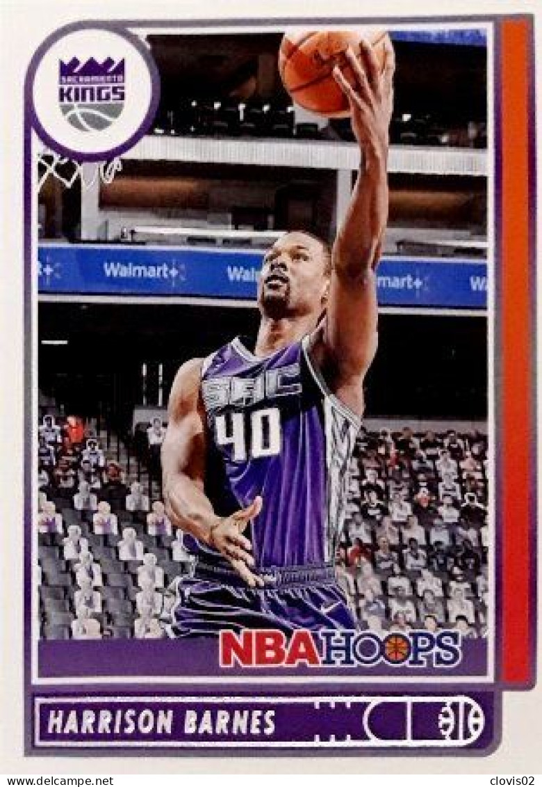 78 Harrison Barnes - Sacramento Kings - Carte Panini NBA Hoops Base Cards 2021-22 - Autres & Non Classés
