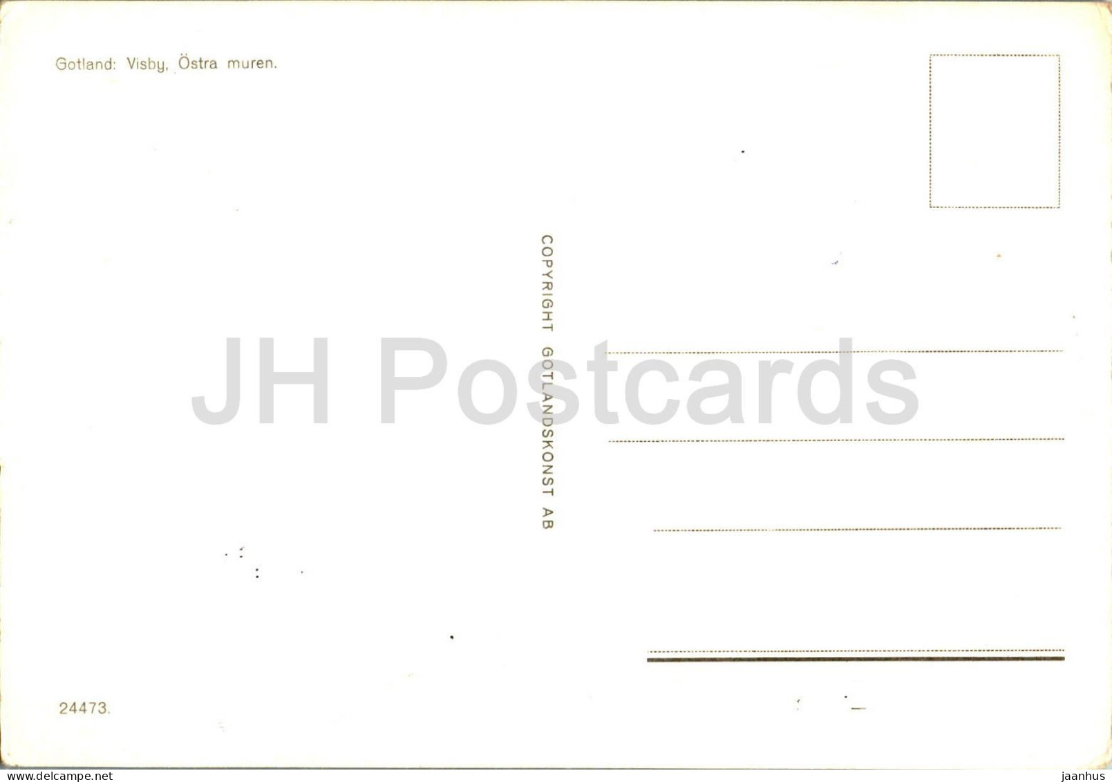 Visby - Ostra Muren - Gotland - 24473 - Sweden - Unused - Schweden