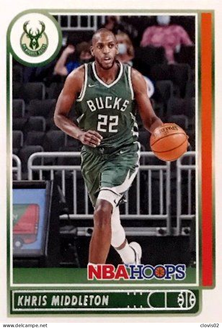 83 Khris Middleton - Milwaukee Bucks - Carte Panini NBA Hoops Base Cards 2021-22 - Autres & Non Classés