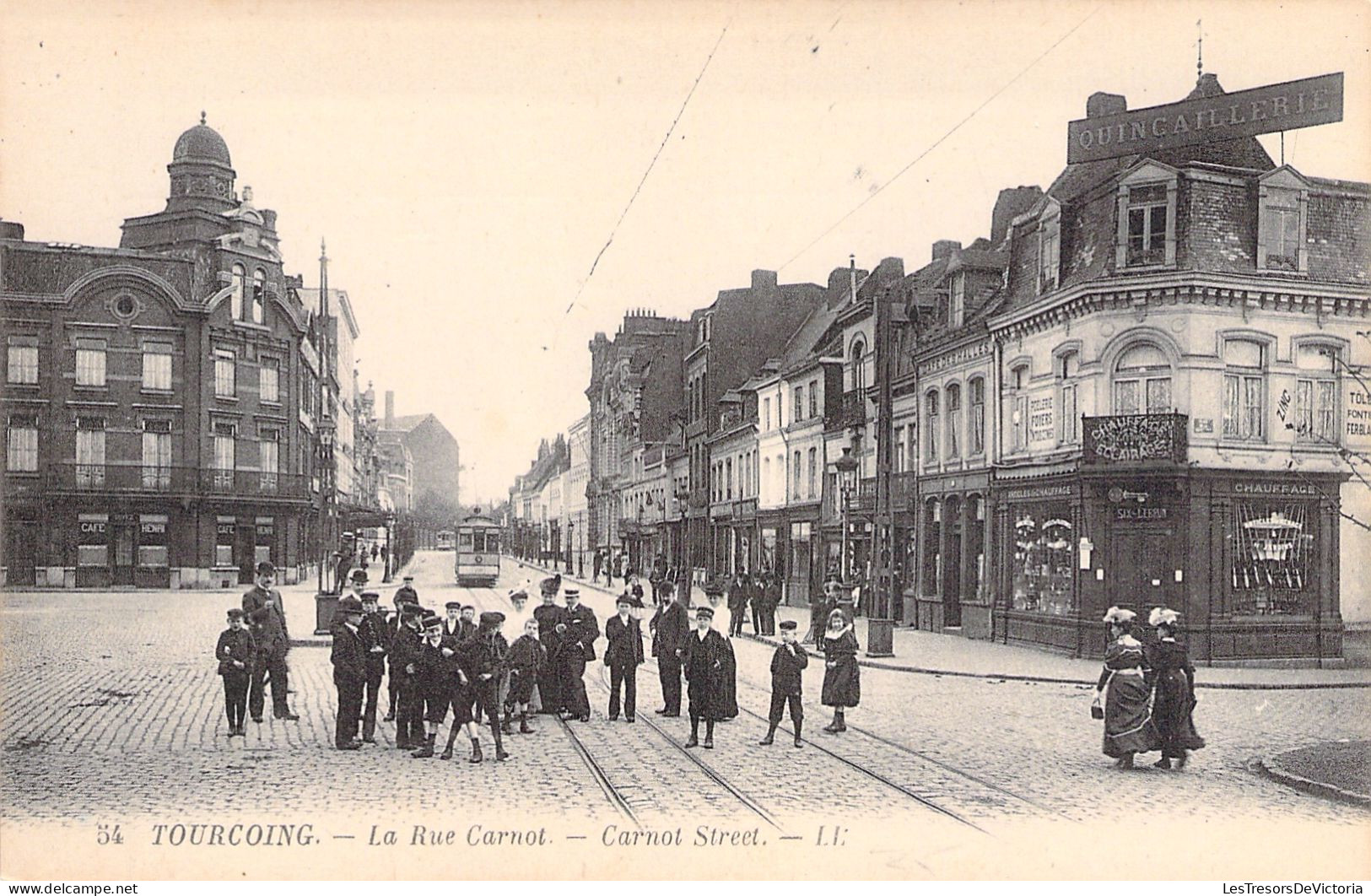 FRANCE - Tourcoing - La Rue Carnot - Animé - Carte Postale Ancienne - Tourcoing