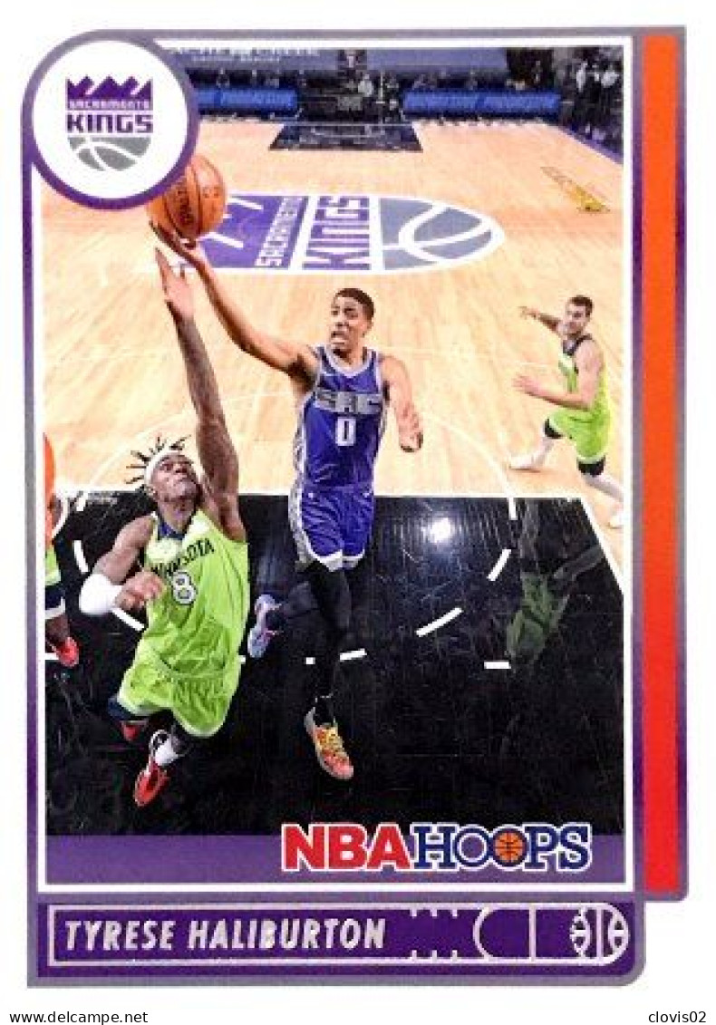 108 Tyrese Haliburton - Sacramento Kings - Carte Panini NBA Hoops Base Cards 2021-22 - Autres & Non Classés