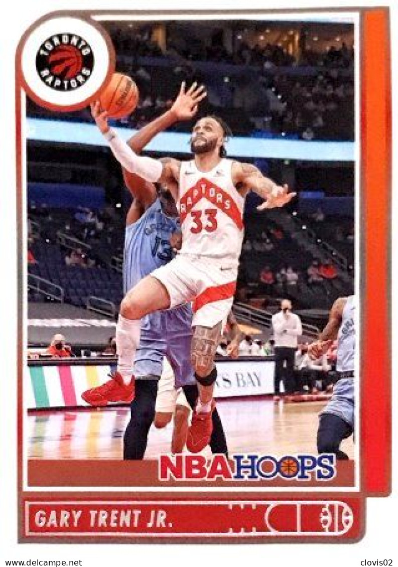 109 Gary Trent Jr. - Toronto Raptors - Carte Panini NBA Hoops Base Cards 2021-22 - Autres & Non Classés