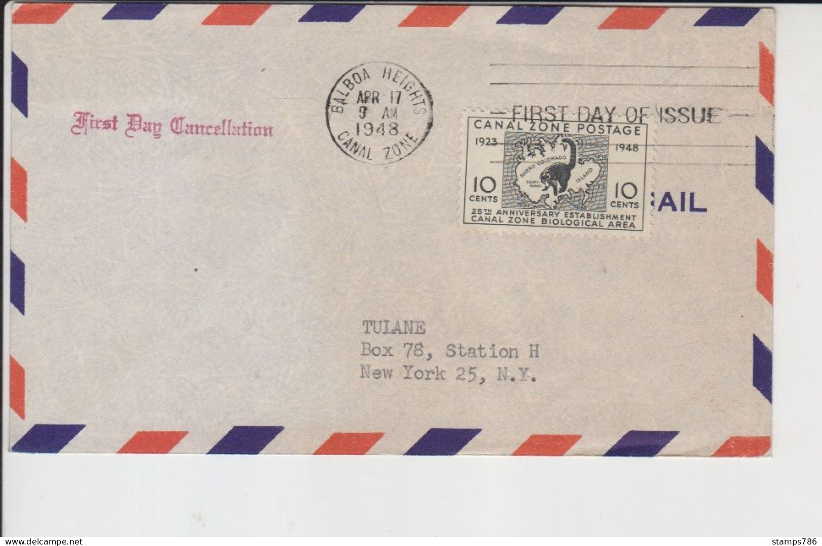 Canal Zone Cover Stamps (A-2300)) Animal - America (Other)