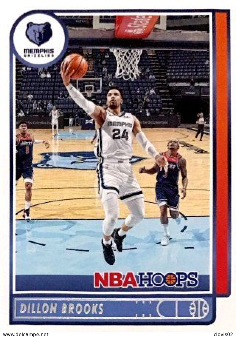 142 Dillon Brooks - Memphis Grizzlies - Carte Panini NBA Hoops Base Cards 2021-22 - Altri & Non Classificati