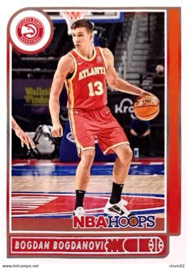 168 Bogdan Bogdanovic - Atlanta Hawks - Carte Panini NBA Hoops Base Cards 2021-22 - Autres & Non Classés