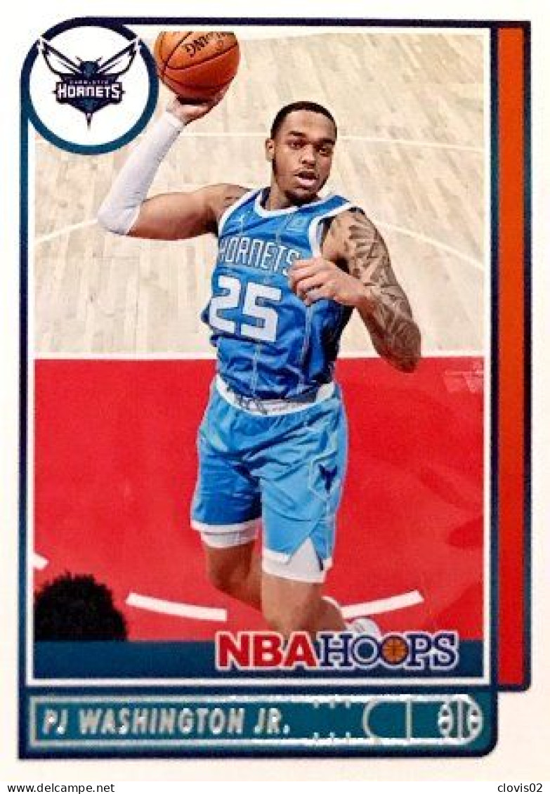 170 PJ Washington Jr. - Charlotte Hornets - Carte Panini NBA Hoops Base Cards 2021-22 - Autres & Non Classés