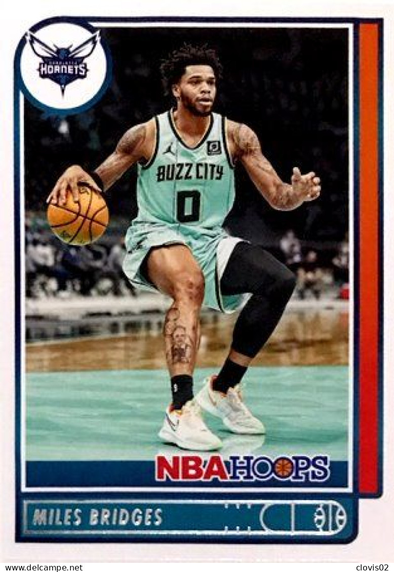 190 Miles Bridges - Charlotte Hornets - Carte Panini NBA Hoops Base Cards 2021-22 - Other & Unclassified
