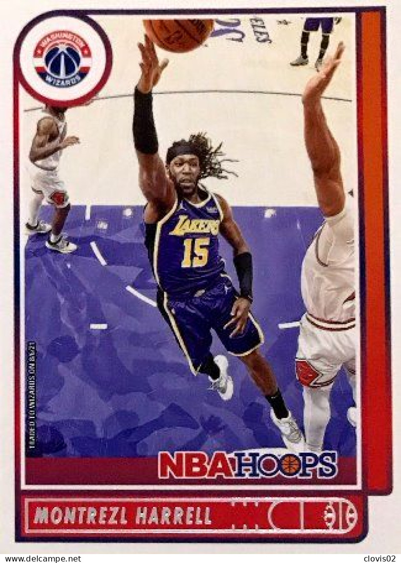 196 Montrezl Harrell - Washington Wizards - Carte Panini NBA Hoops Base Cards 2021-22 - Other & Unclassified