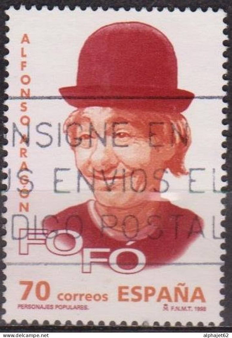 Personnage Populaire - ESPAGNE - Clown Fofo - N° 3120 - 1998 - Used Stamps