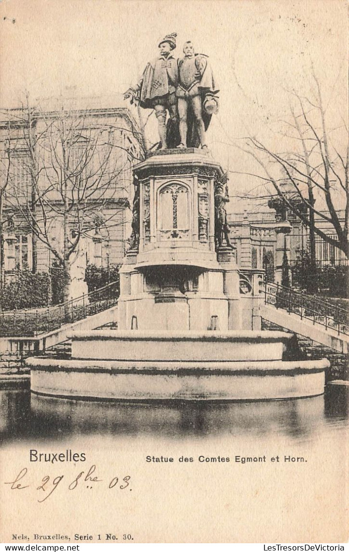 BELGIQUE - Bruges - Statue Des Comtes Egmont Et Horn - Carte Postale Ancienne - Brugge