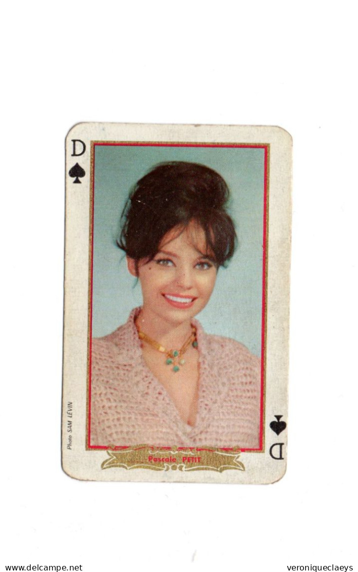 Carte à Jouer Ancienne "Pascale Petit" Dame De Pique C1/3 - Cartes à Jouer Classiques