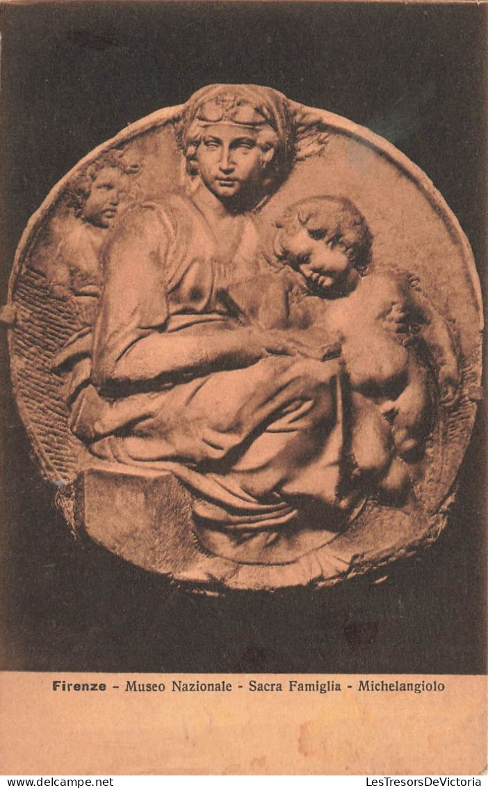 ITALIE - Firenze - Museo Nazionale - Sacra Famiglia - Michelangiolo - Vue D'une Statue - Carte Postale Ancienne - Firenze