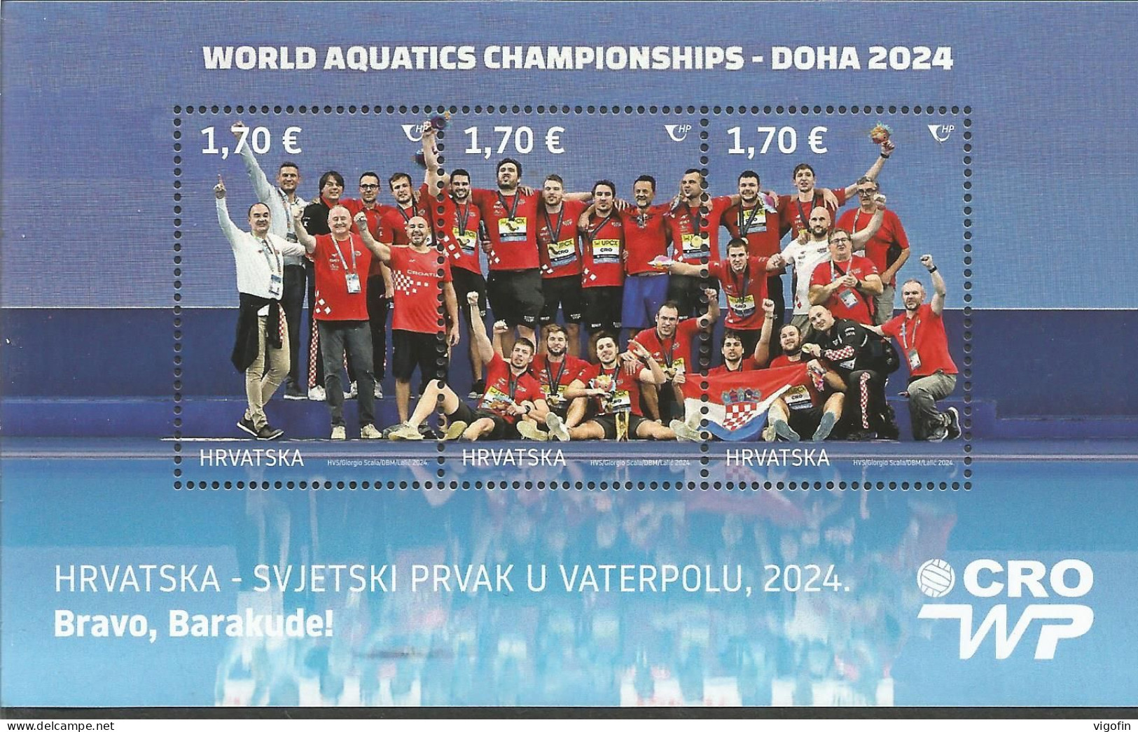 HR 2024-1653-5 WATER POLO, HRVATSKA CROATIA, S/S, MNH - Croatie