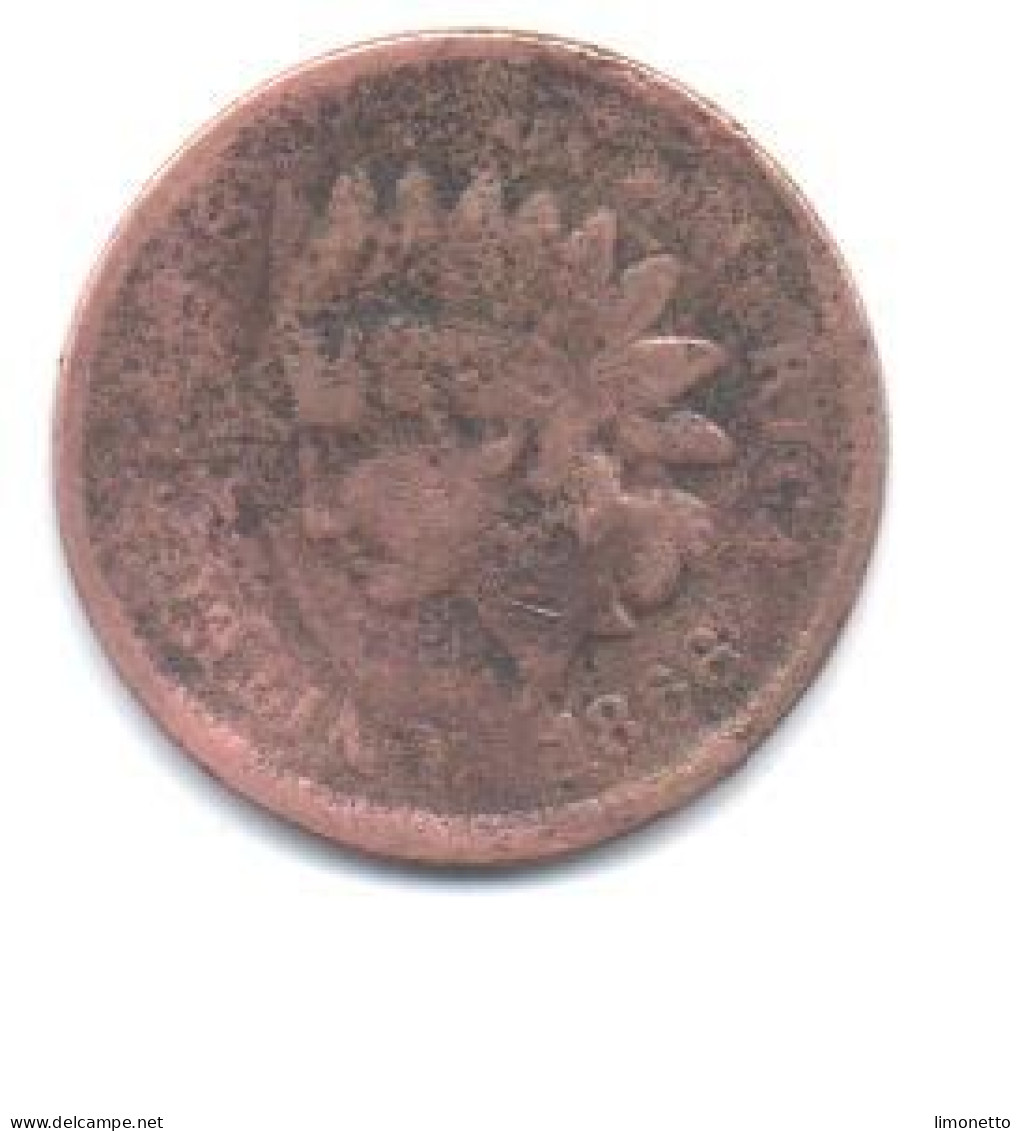 U.S.A. -  Indian Head - 1 Cent  1866 En Bronze - ( Usure Importante,  Nettoyé )  Voir  Scans - 1856-1858: Flying Eagle