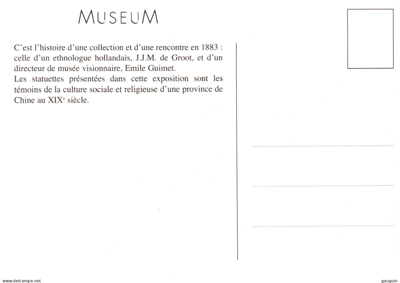 CPM - LYON - Muséum - EXPO Dieux De CHINE ... Edition Cart'com - Articles Of Virtu