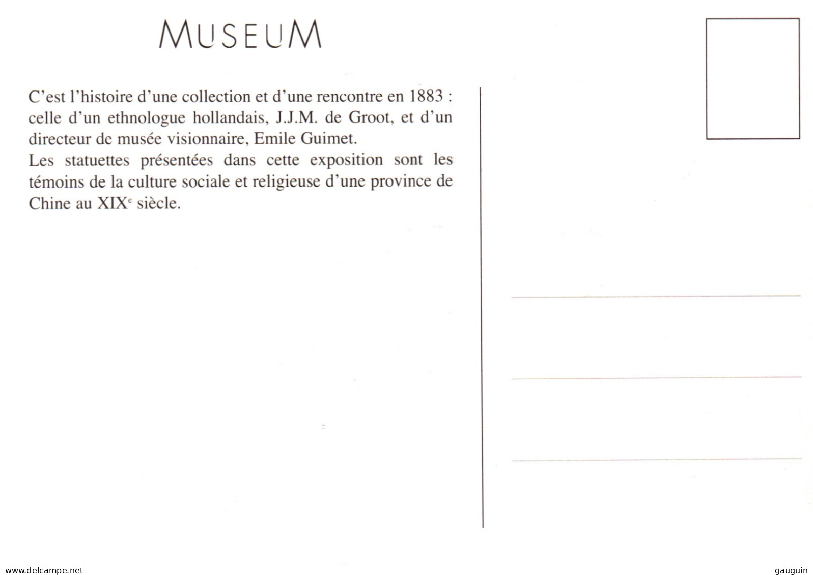 CPM - LYON - Muséum - EXPO Dieux De CHINE ... Edition Cart'com - Objets D'art