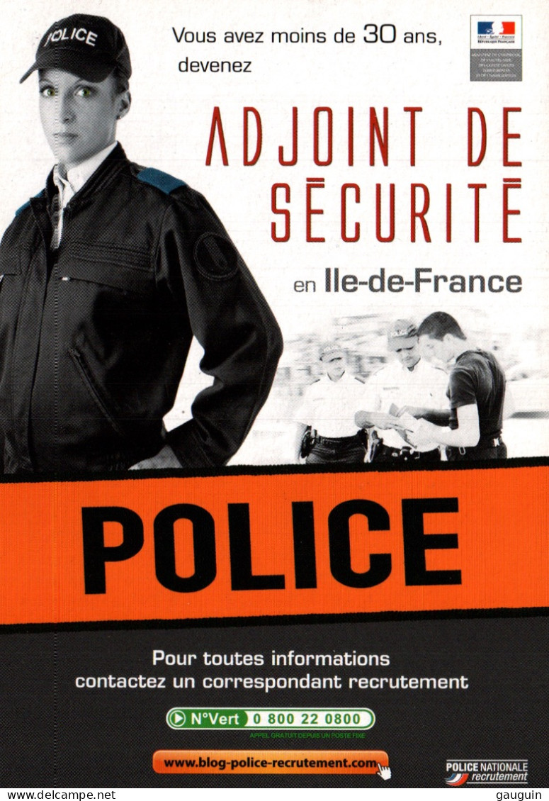 CPM - POLICE - Devenez Adjoint De Sécurité En ILE De FRANCE ... Edition Cart'com - Police - Gendarmerie