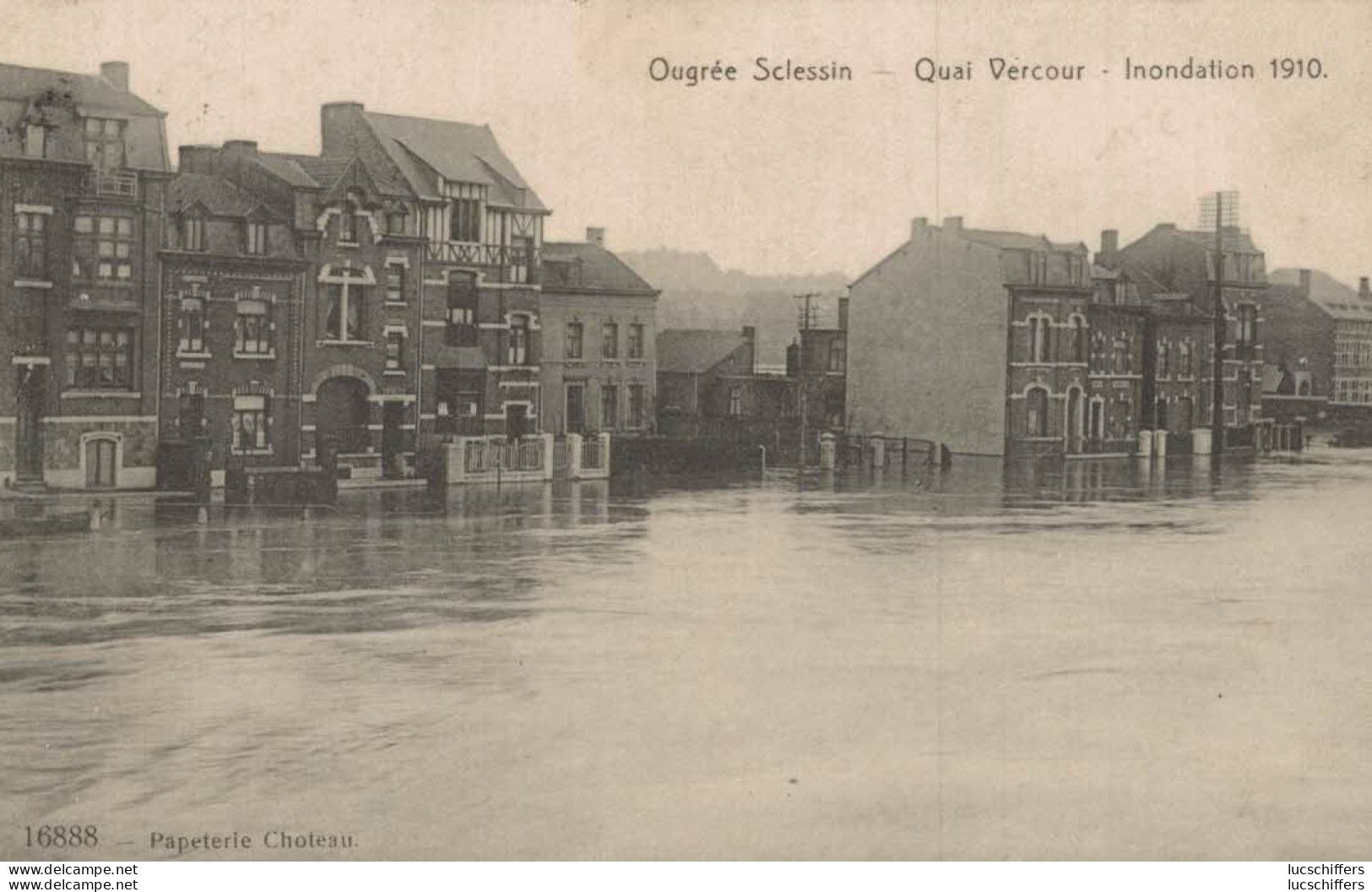 Ougrée-Sclessin - Quai Vercour - Inondations 1910 - 2 Scans - Seraing