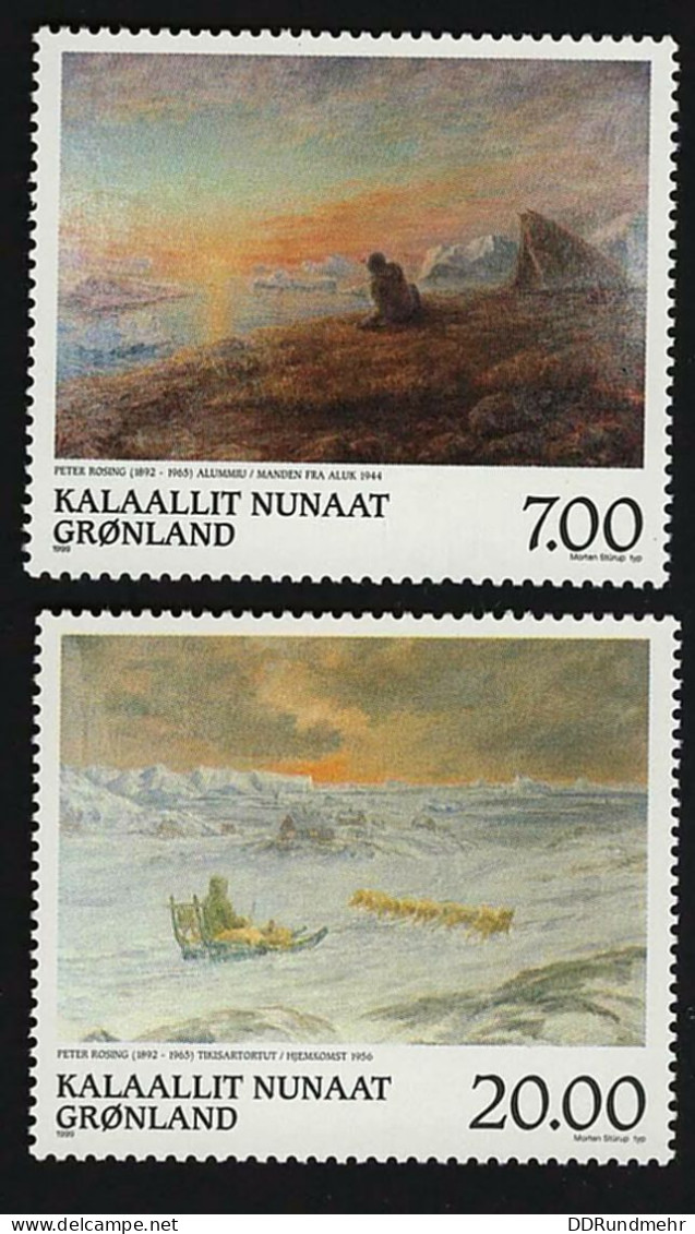 1999 Paintings  Michel GL 336 - 337 Stamp Number GL 349 - 350 Yvert Et Tellier GL 316 - 317 Xx MNH - Neufs