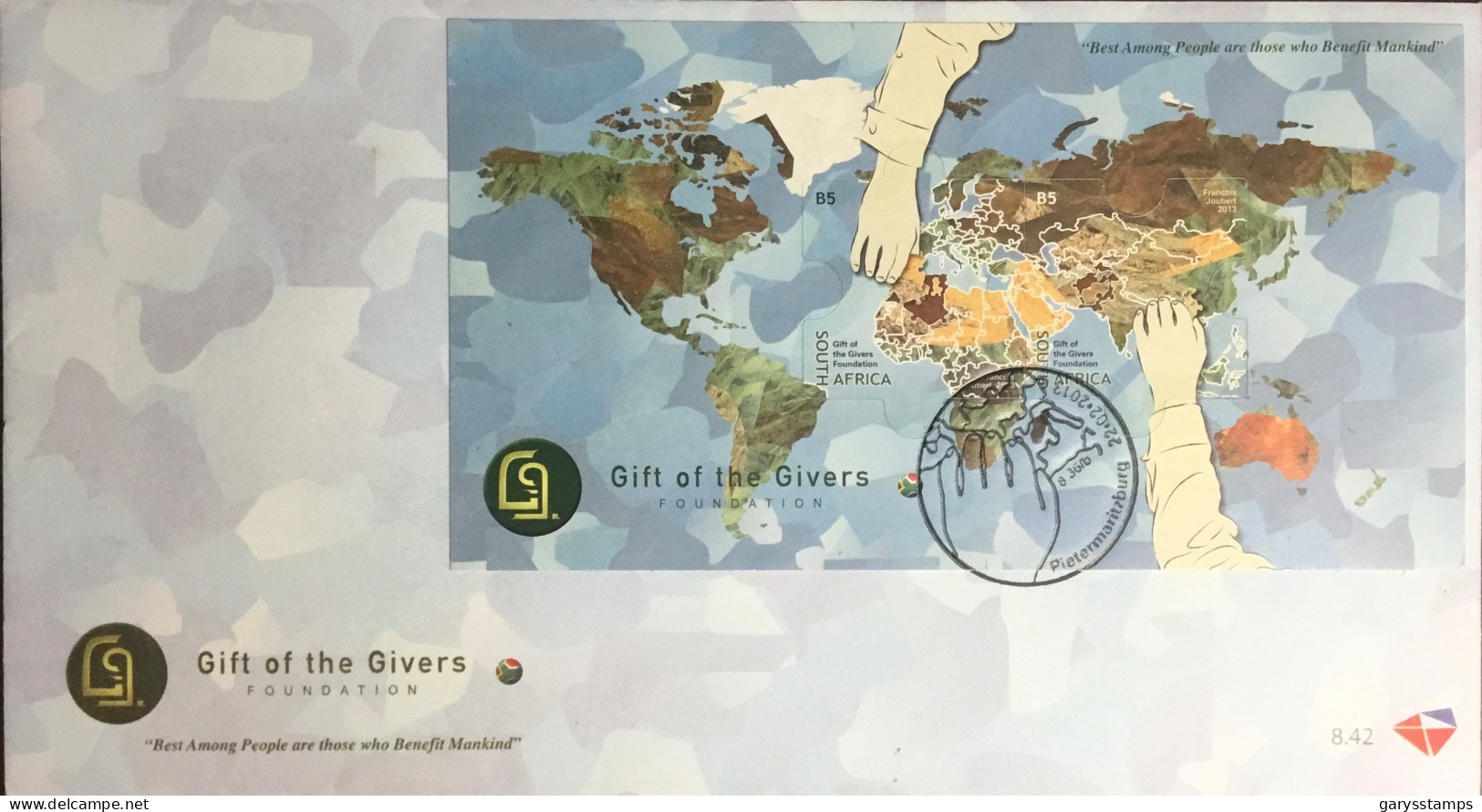South Africa 2013 Gift Of The Givers FDC Cover - FDC