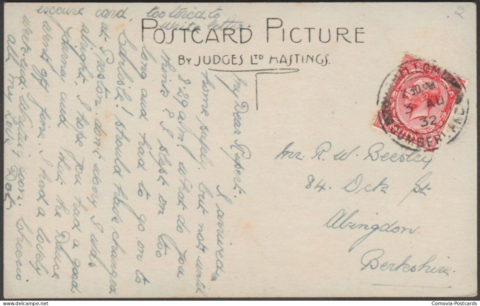 Christ Church, Oxford, 1932 - Judges RP Postcard - Oxford