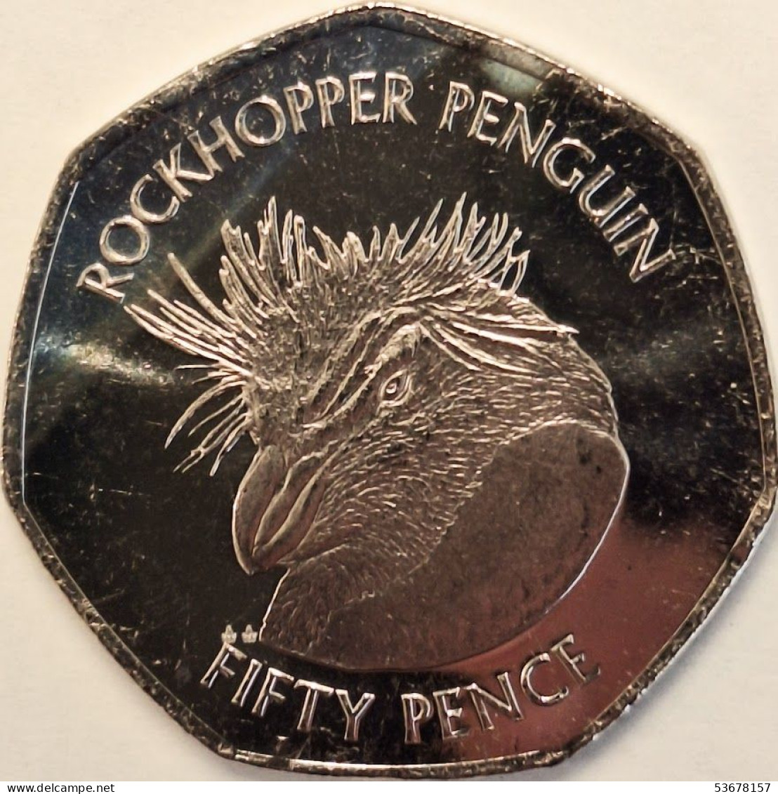 Falkland Islands - 50 Pence 2021AA, Northern Rockhopper Penguin, UC# 114 (#3867) - Malvinas